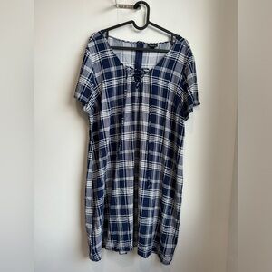 Torrid Navy and White Checkered Dress